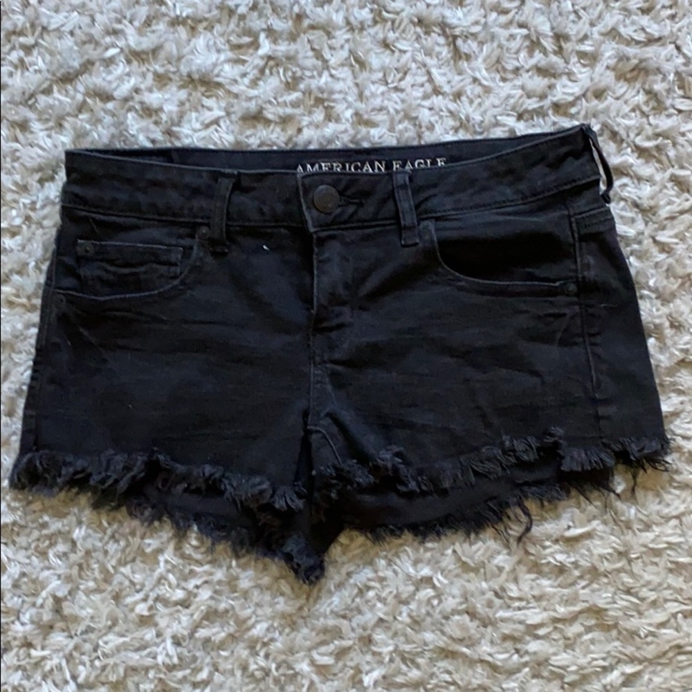 American Eagle Black Jean Shorts